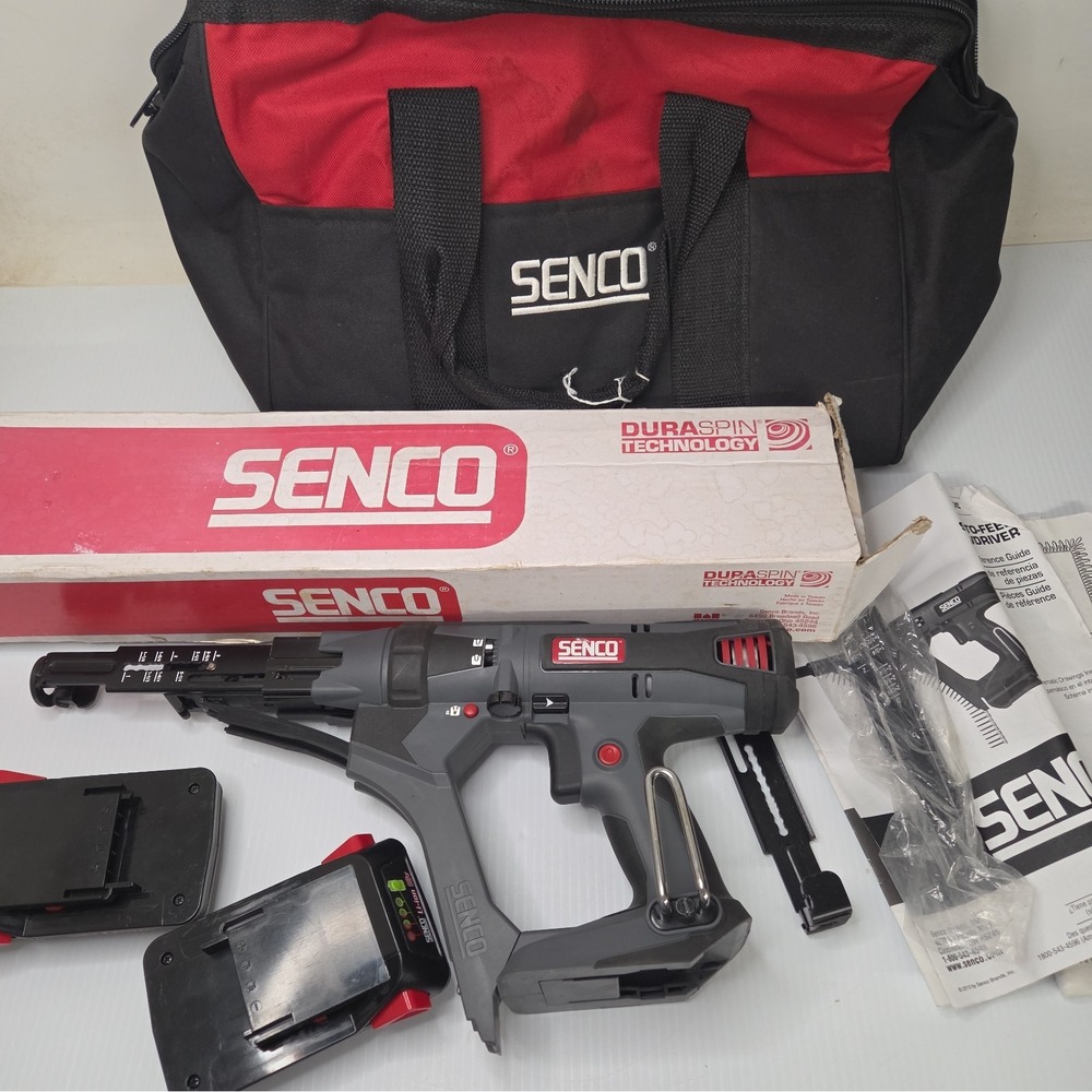 Senco DuraSpin DS312-18V Cordless Screw Gun, 1" to 3" With Batteries And Nails